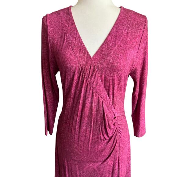 NWT $150 Soft Surroundings Hyannis Maxi Dress Tapestry Multi MEDIUM 3/4 Sleeves - Picture 2 of 11